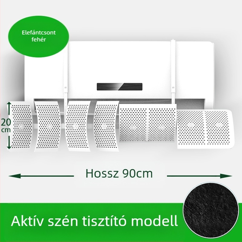 Falihoz szerelhető klímaberendezés légáramlat-deflektora, ABS, univerzális légirányváltás, hálószoba számára
