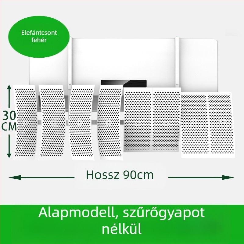Falihoz szerelhető klímaberendezés légáramlat-deflektora, ABS, univerzális légirányváltás, hálószoba számára