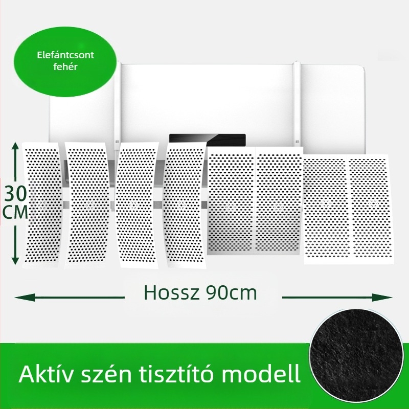 Falihoz szerelhető klímaberendezés légáramlat-deflektora, ABS, univerzális légirányváltás, hálószoba számára