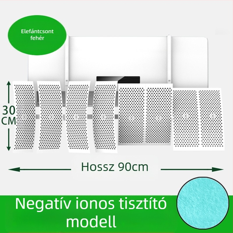 Falihoz szerelhető klímaberendezés légáramlat-deflektora, ABS, univerzális légirányváltás, hálószoba számára
