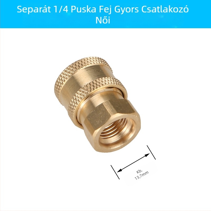 Magasnyomású vízpisztoly klímaberendezések tisztítására — rozsdamentes könyökcsatlakozás, réz gyorscsatlakozó, ventillátor alakú sugárkivágás