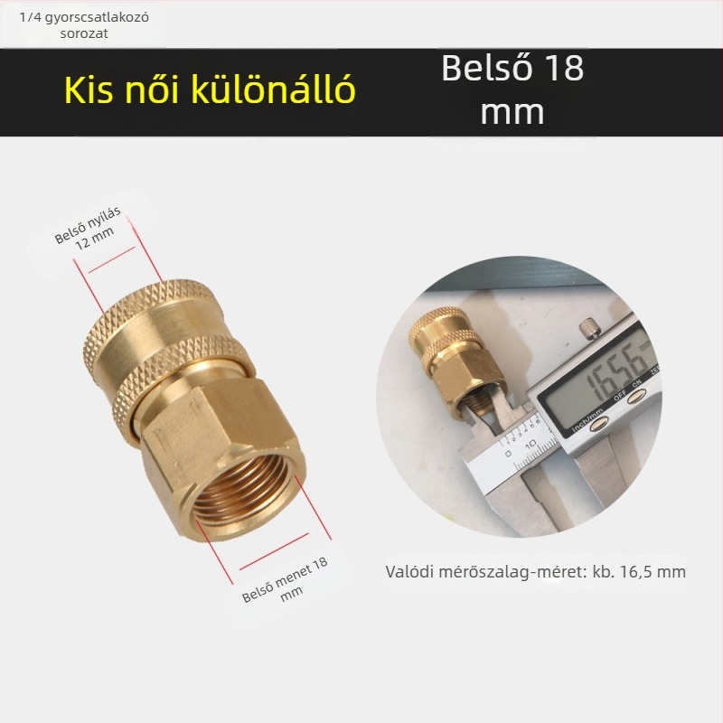 Magasnyomású vízpisztoly klímaberendezések tisztítására — rozsdamentes könyökcsatlakozás, réz gyorscsatlakozó, ventillátor alakú sugárkivágás