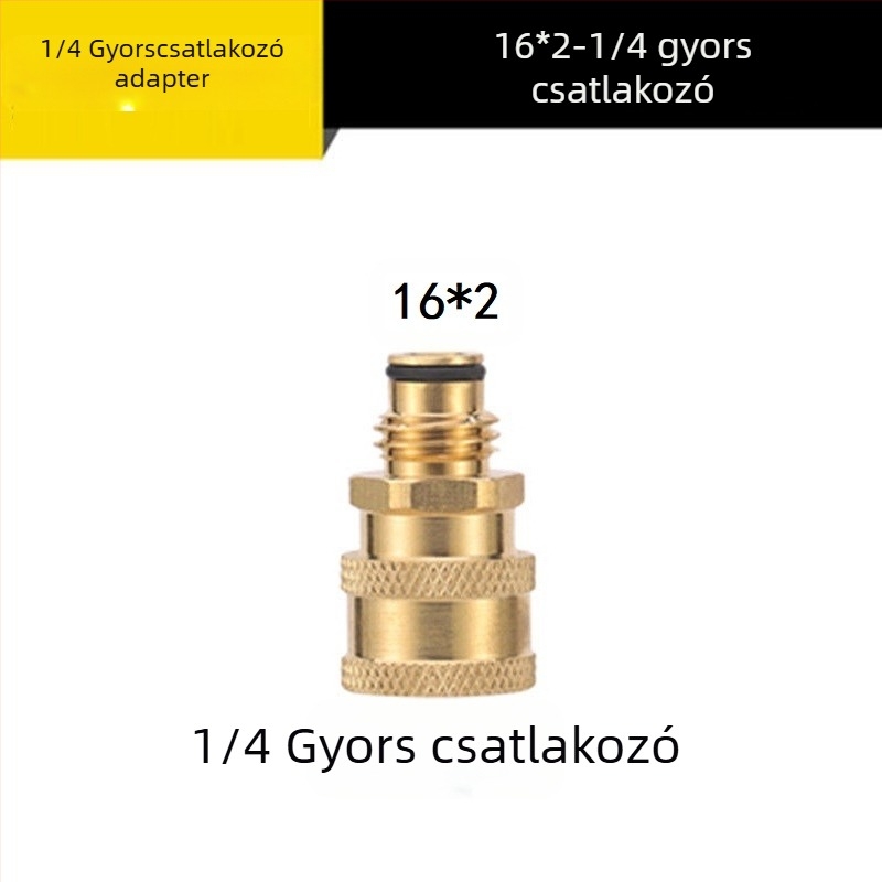 Magasnyomású vízpisztoly klímaberendezések tisztítására — rozsdamentes könyökcsatlakozás, réz gyorscsatlakozó, ventillátor alakú sugárkivágás