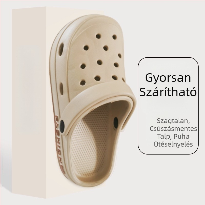 Uniszex EVA Crocs-stílusú papucs, vastag csúszásmentes talppal, lélegző és vízálló nyári viselet.