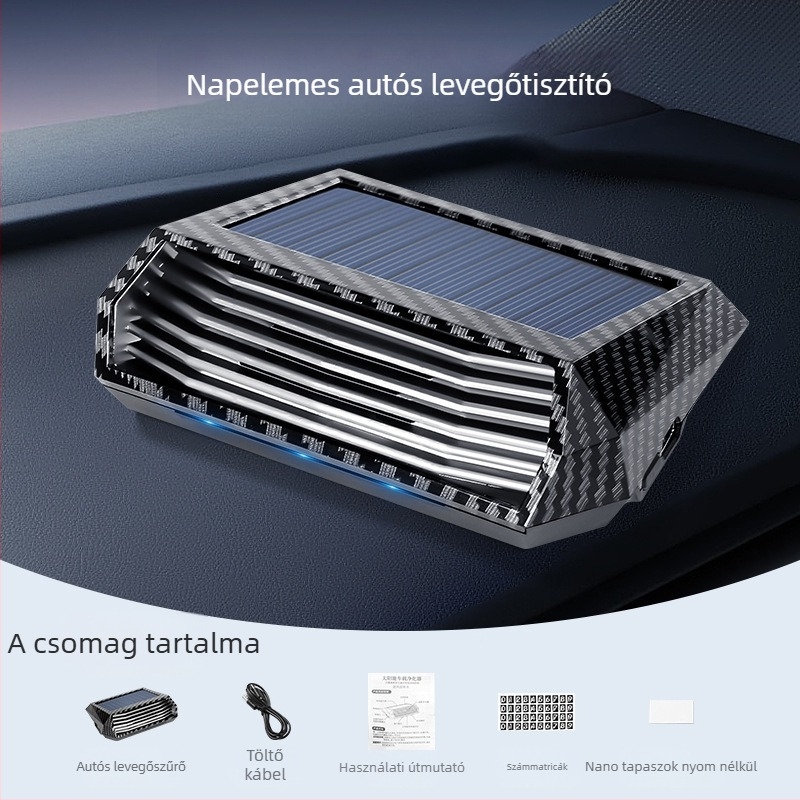 Autóba ozonizáló légtisztító, Modell 8813, USB tápegység (5V), 2W, Aktív oxigén 40 mg, Negatív ionok 100000