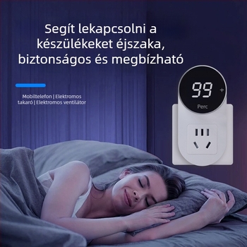 Kailan időzítő dugaszolóaljzat, túláram elleni védelemmel, töltésvédelmet otthoni eszközök és telefonok számára, automatikus kikapcsolás visszaszámlálással