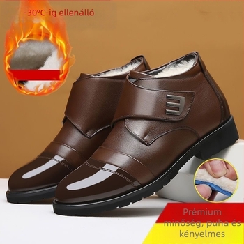 Férfi téli papucs fleece bélés, mikroszálas felső, PVC talp, vastag kialakítás, slip-on, kerek orr
