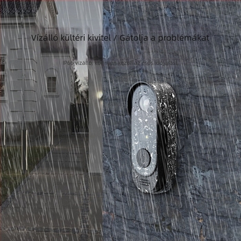 X8 vízálló videó kapucsengő belső kijelzővel, párosítás nélkül, otthoni biztonsági videó interkom, éjszakai látás, USB 5V