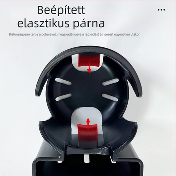 Universális babakocsi pohártartó — pohárhoz és italokhoz — ABS anyag — kompatibil babakocsival és kerékpárral — magánmárkákhoz igazítható