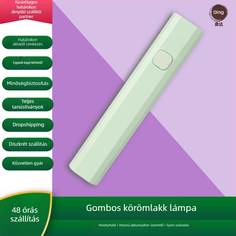 Kézben tartható mini vezeték nélküli körömlámpa LCD-kijelzővel a gyorsszárítású manikűrhöz