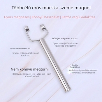 Y alakú macska-szem mágnes zselés köröm-lakhoz | kétfejű, erős, multifunkcionális, rozsdamentes acél mágnes, 42 g