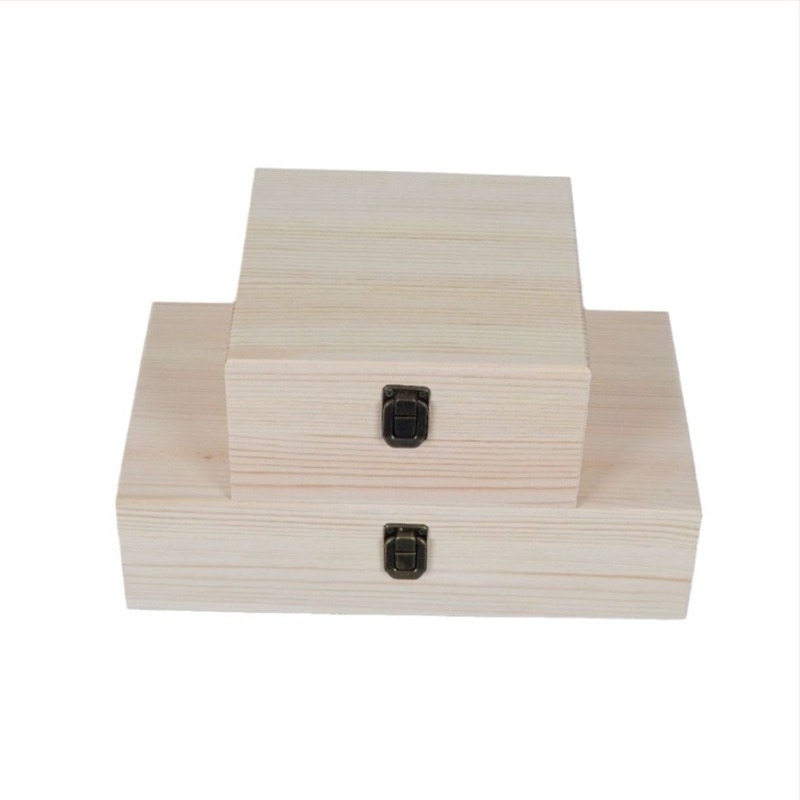 Fából készült illóolaj tároló doboz, több rekeszével, asztali kivitel, lehajtható fedél, logó nyomtatható