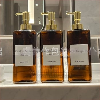 Szögletes pumpás műanyag üveg szállodai felhasználásra – kondicionáló, lotion, masszázsolaj (Eredet: Shaoxing, Zhejiang; Anyag: PET; Gyártási technológia: Blow molding; Csomagolás: Kozmetikai csomagolás)