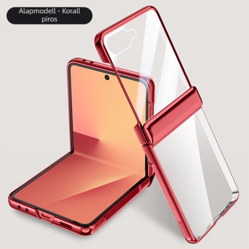 Samsung Galaxy Z Flip7 PC tok elektroplattált zsanérral és mágneses záróhéjjal, beépített fóliával, kopásállóság és ütésállóság