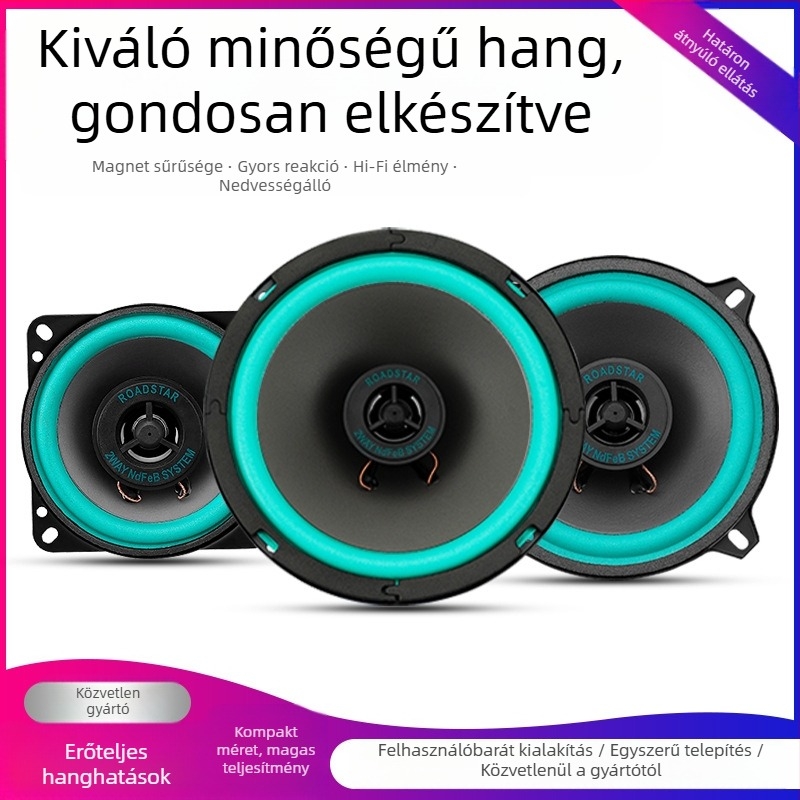 Autóhangszóró VO-402-502, négyszögletes formájú, 100W, 90dB érzékenység, 12–24V