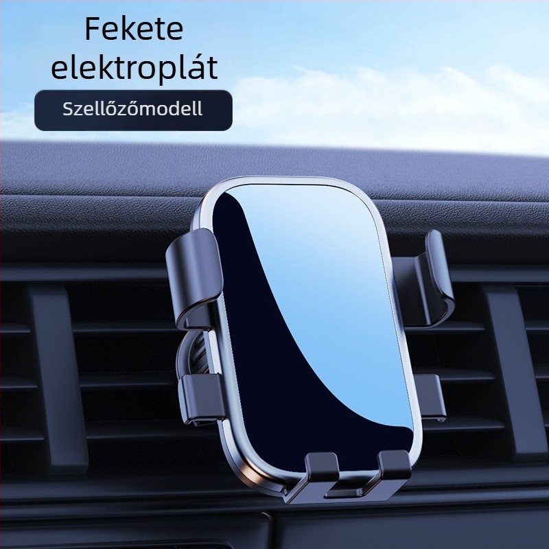 Autótelefon-tartó, légcsatornába rögzíthető, szenzoros automatikus nyitás-zárás, 15W vezeték nélküli töltés, Snap-On rögzítés