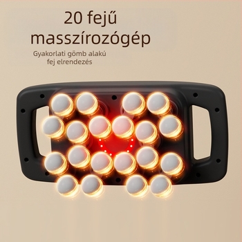 Újratölthető többfejű masszírozó izomlazításhoz, derék és hátsó területekre, magas frekvenciájú vibráció, 6+ fej, beépített 2000–4000 mAh akkumulátor, 1–3 óra üzemidő, alacsony zaj
