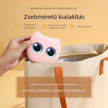 Sminkecsetek készlet – hat darab, finom, selymes sörték, tükör, kezdőknek