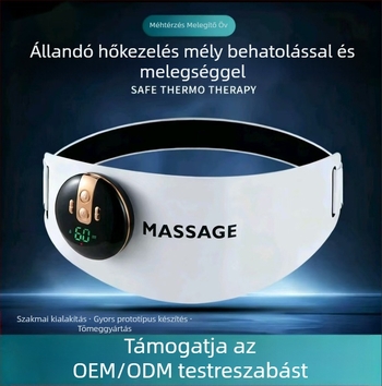 EMS fűtőöv fényterápiás masszázzsal, akkumulátoros, modell N10, 4 szintű hőmérséklet-szabályozás 50°C-ig