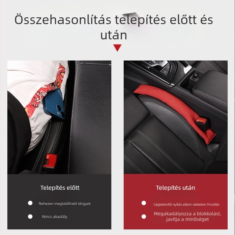 Elülső ülések közötti rész kitöltő csík velúr belső kárpitozáshoz