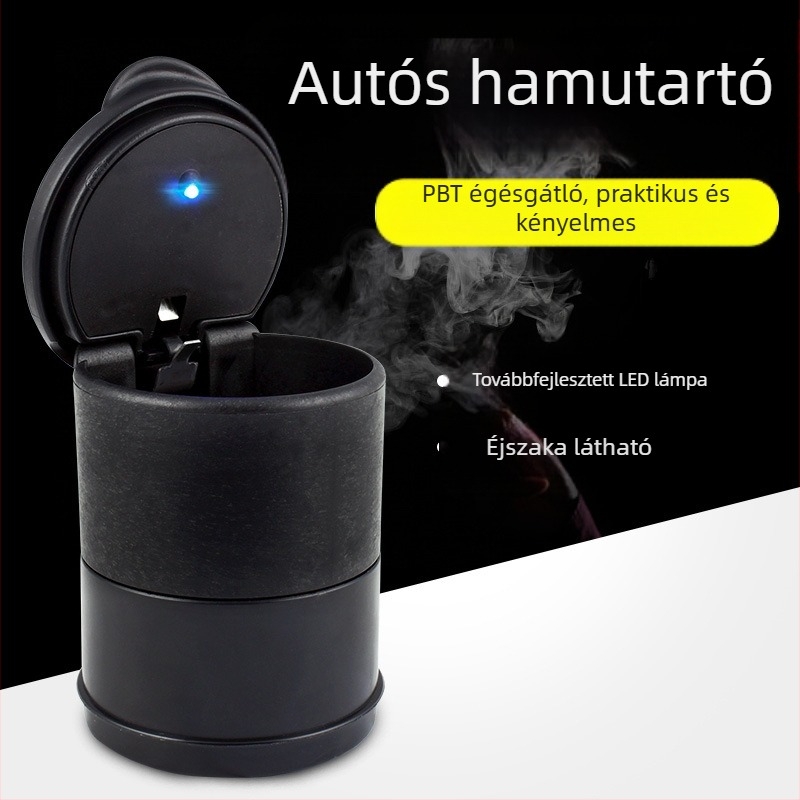 Autóhamutartó LED éjszakai fényével, magas hőmérséklet-álló, fedéllel, 4S univerzális
