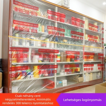 PE maszkoló fólia papír hátoldallal, autófestéshez és beltéri dekorációhoz, víz alapú ragasztó, magas viszkozitású, papírcső központtal