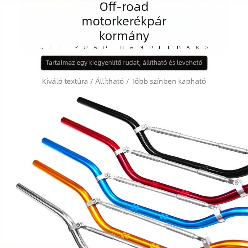 Alumínium off-road motorkerékpár kormány – egy darabos kivitel