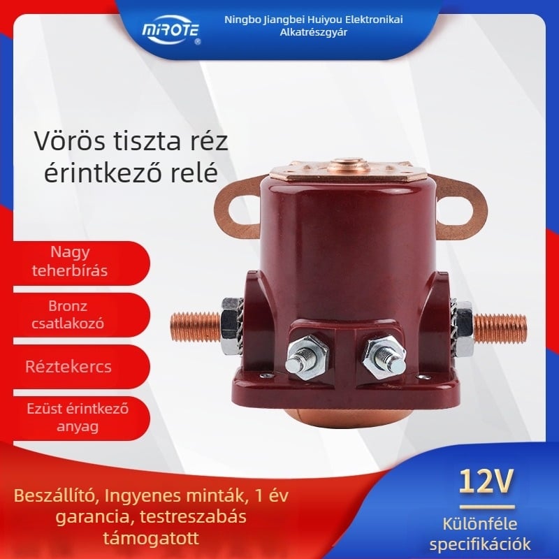 Dízel-generátor indító relé – elektromágneses relé, réz érintkezők, tömítéses védelem, MIROTE