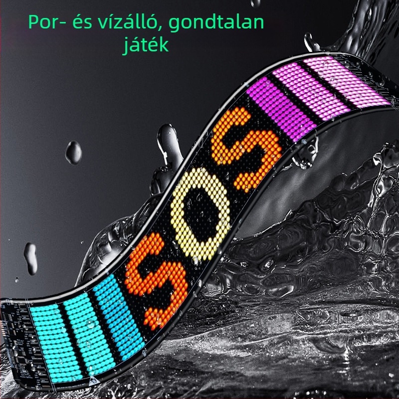 Autó LED pixeles puha képernyő fény, PU+FPCB, 2W, 5V, 12A, univerzális kompatibilitás