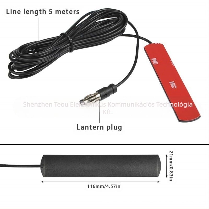 Qiyuntong ANT-1 autó rádió antenna patch, elülső és hátsó, FM jel