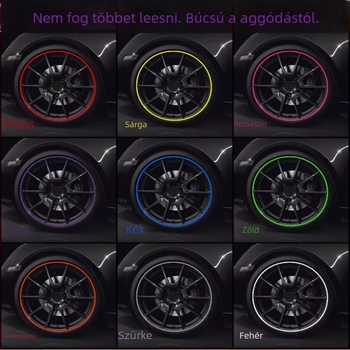 Kerékagy antiütköző szalag - gumi, testreszabható feldolgozás, modell: kerékagy matrica, általános kompatibilitás