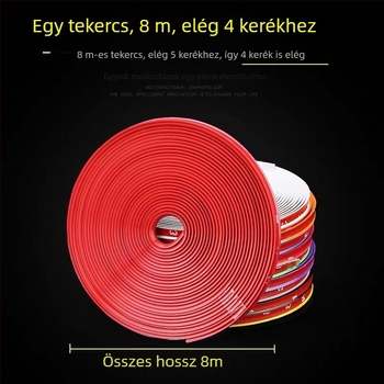 Kerékagy antiütköző szalag - gumi, testreszabható feldolgozás, modell: kerékagy matrica, általános kompatibilitás