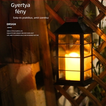 Napelemes kültéri LED gyertya lámpa indukciós kapcsolóval, IP44, 0.2W, 1.2V, gyertya-stílusú