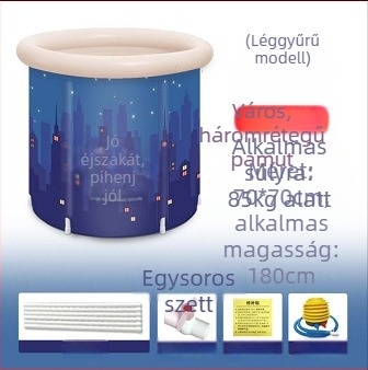 Összecsukható fürdővödör felnőtteknek, PVC/nylon anyag, fürdéshez, Water Beauty