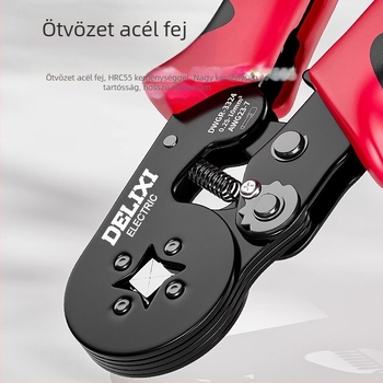 Delixi Többcélú termináls krimpelő fogó készlet – tűtípusú, hideg krimpelés, ötvözött acél