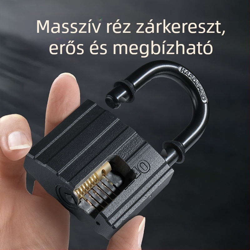 Háztartási lakat - réz test, vízálló, matt felület; Modell W-BLACK-DX; Márka OPEL; Alkalmazás: szekrényajtók, ajtók, raktárak