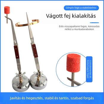 Általános hegesztő csipesz, asztali könyöktípusú kialakítás, visszacsapó klipsz, egyenes és görbült állkapcsokkal, csúszásmentes fogakkal