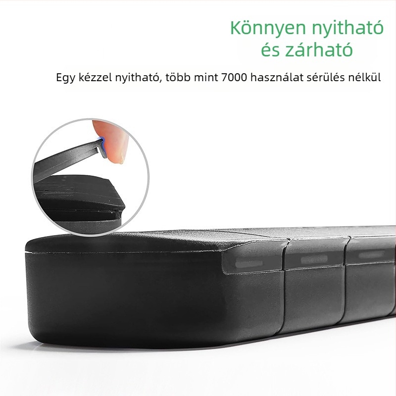 Hordozható 7 rekeszes műanyag gyógyszeres doboz, Modell 361, logó nyomtatás