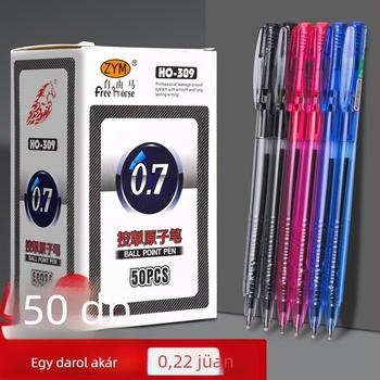 0,7 mm fekete olajos golyóstoll-refill nyomógombos típushoz; piros korekciós toll tanárok számára