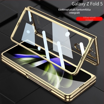 Samsung Z Fold7/6/5-höz PC-kemény tok elektroplattált fantom dizájnnal, védőfóliával a hajlított kijelzőhöz