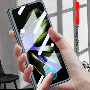 Samsung Z Fold7/6/5-höz PC-kemény tok elektroplattált fantom dizájnnal, védőfóliával a hajlított kijelzőhöz