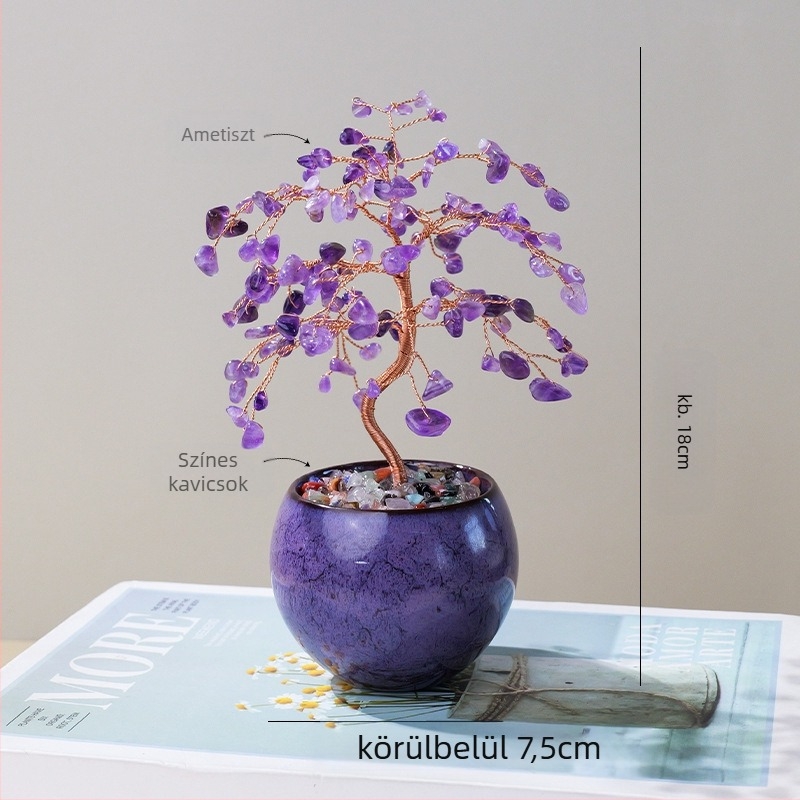 Kristály pénzfa – modern kristályfa a nappaliba és az irodába, Runyangshi márka