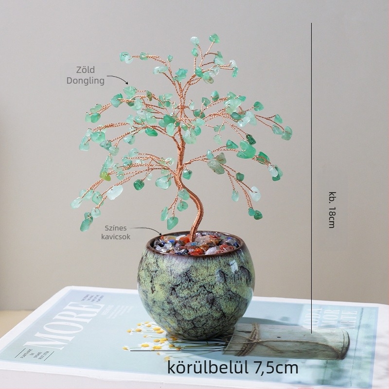Kristály pénzfa – modern kristályfa a nappaliba és az irodába, Runyangshi márka