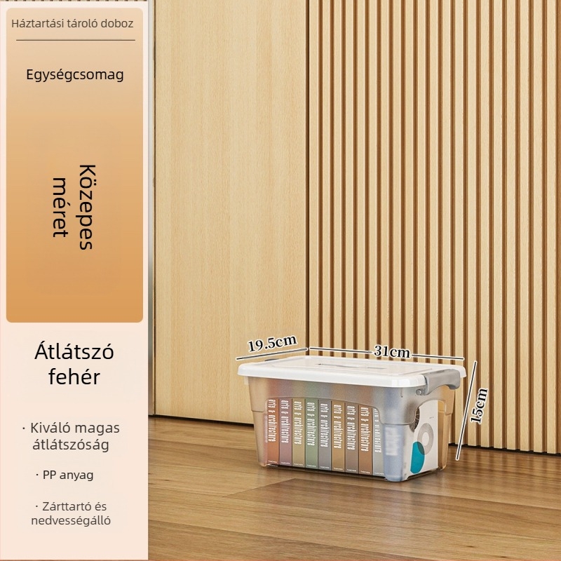 Műanyag gurulós tárolódoboz — többfunkciós, 50–60 L kapacitás, por- és nedvességálló, modellek 5501–5506