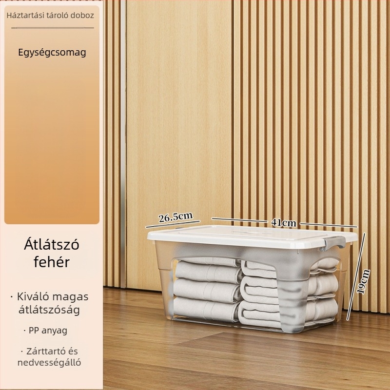 Műanyag gurulós tárolódoboz — többfunkciós, 50–60 L kapacitás, por- és nedvességálló, modellek 5501–5506