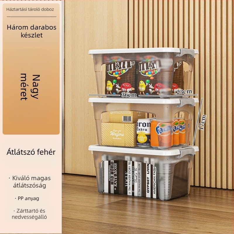 Műanyag gurulós tárolódoboz — többfunkciós, 50–60 L kapacitás, por- és nedvességálló, modellek 5501–5506