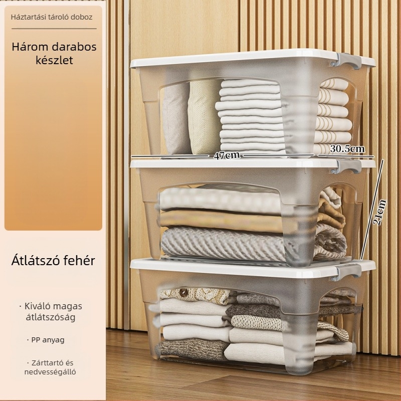 Műanyag gurulós tárolódoboz — többfunkciós, 50–60 L kapacitás, por- és nedvességálló, modellek 5501–5506