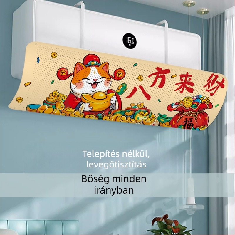 Légkondicionáló szélvédő - szélálló, állítható, falra szerelhető, univerzális, újrahasználható