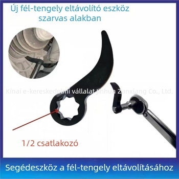 Szarv alakú fél-tengely eltávolító eszköz — Lever elvű, könnyebb szétszerelés, acél