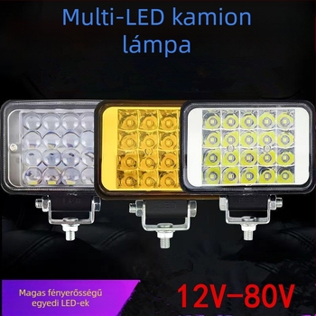 Több‑LED spotfény járművekhez – 144W, 12–80V, IP67, repülőipari alumínium, 30000 óra élettartam